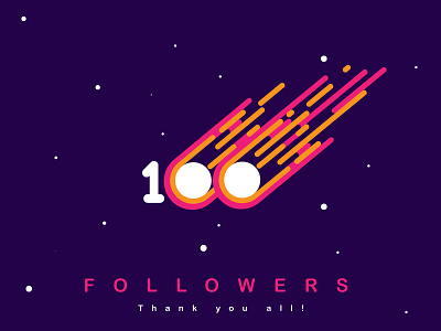 100 Followers followers happy honor thanks