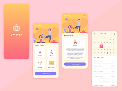 Yax Yoga UI Design