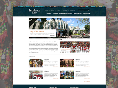 Escalante City city design escalante fiesta landing site ui ux web