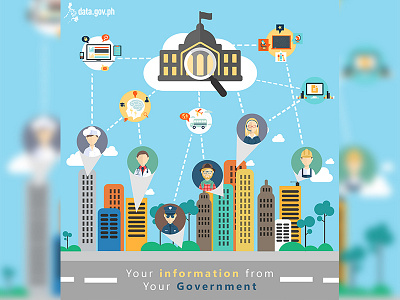 You information from you government data design flat gov information ph poster ui