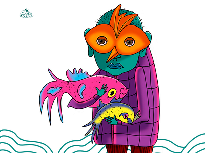 Fish art character characterdesign illustration