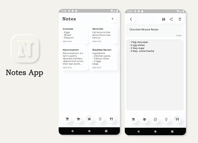 Notes App Neumorphic Design app appicon design flutter icon neumorphic neumorphism notes
