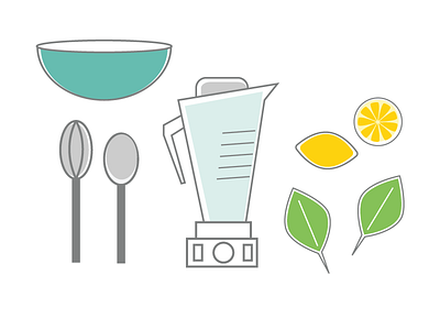 Food and Kitchen Icons brand development clean eats food icons vector