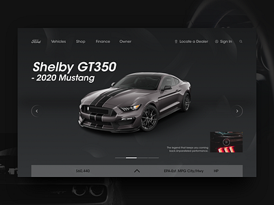 Ford Mustang official website redesign