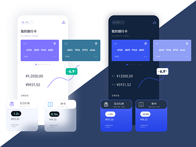 Bank card interface app apple bank blue cards color contrast express interface ios logistics minimai mobile purple querry same scan ui ux white