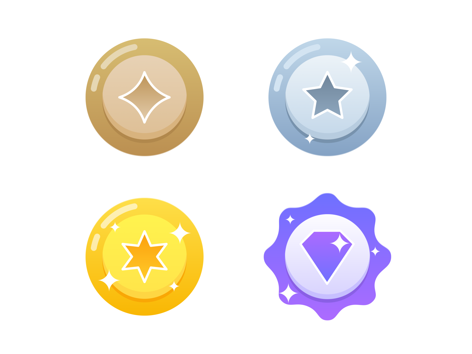 Badge Illustrations by HUIYUN on Dribbble