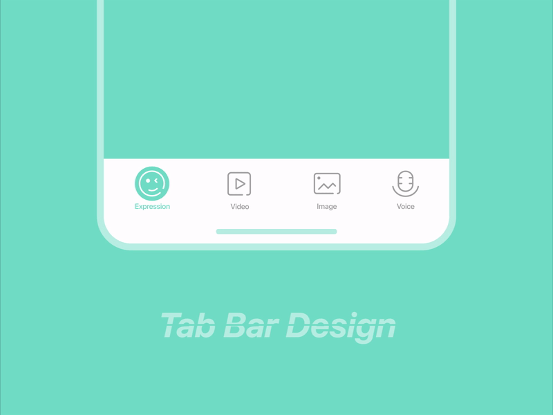 Tab Bar Animation animation app button component controls design dynamic effect icon illustration interaction iphonex logo play slide tab tab bar typography ui ux