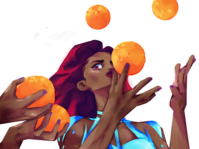 Juggling Oranges design graphic design illustration
