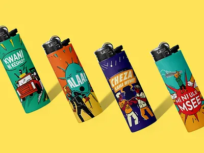 Illustrated BIC Lighters - East Africa 2022 Edition adobe illustrator africa branding design graphic design illustration kenya nairobi packaging vector