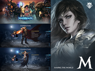 Magerealm dashboard game html5 magerealm responsive website