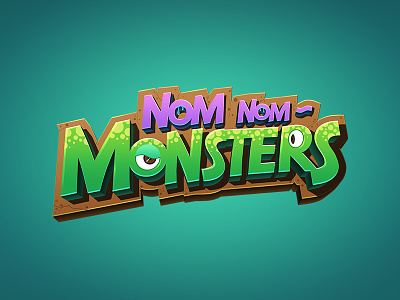 Monsters branding digitalart game illustration logo typography