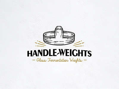 Handle weights vintage hand drawn logo