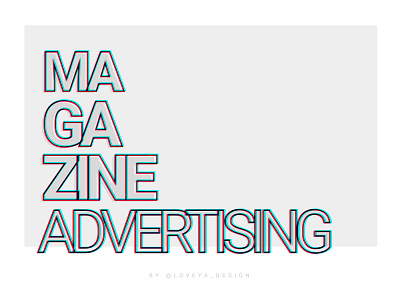Magazine advertising