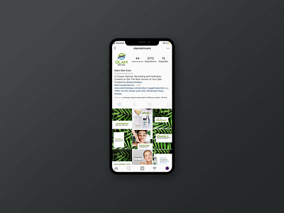 Olam Skincare - Instagram branding design
