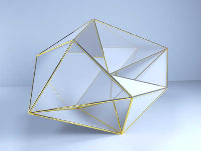Gold and glass 3d abstract cinema4d design glass gold illustration