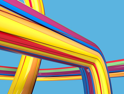 Pipes 3d abstract cg cgart cinema4d colorful colors concept design illustration