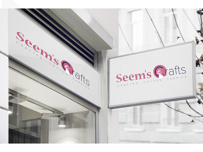 Seem's Crafts Logo branding design illustration illustrator lettering logo minimal typography ui vector