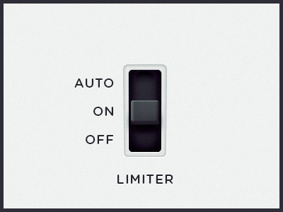 WEGA 51K UI — Limiter auto button function limiter off on switcher ui ux wega