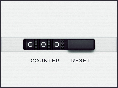 WEGA 51K UI — Counter button counter reset scroller ui ux wega