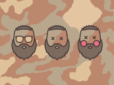 Pictograms for me and my friends — Me beard camo friends icon mimimi pictogram simple sunglasses