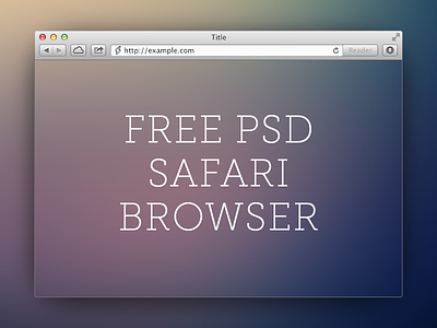 Freebies — My safari browser .psd template