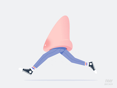 Running nose illustration