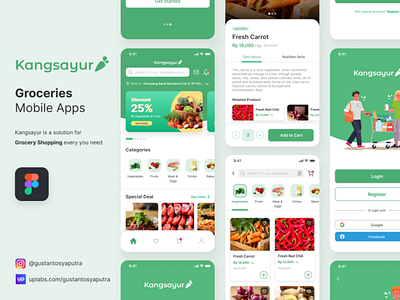 Kangsayur a Grocery Mobile Apps app e commerce ios marketplace ui ux