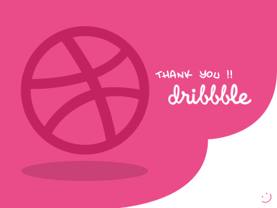 Thank you, dribbble! debut greeting card introduction thanks to