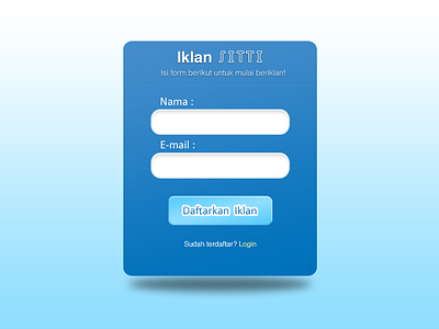 New SITTI First Landing Form form landing form login registration user interface web interface