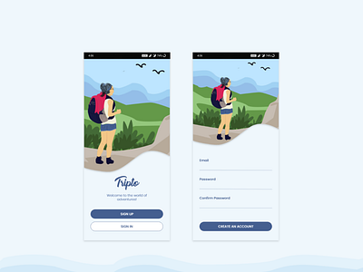 Signup Screen app illustration ui ux vector