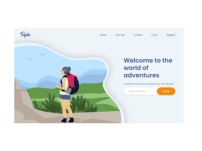 Landing screen daily 100 challenge dailyui day3 design illustration landing screen ui ux web design