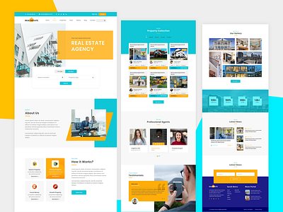 Real Estate Landing Page adobe photoshop branding design landing page design realestate typography ui ux web website design webui webuiuxdesign