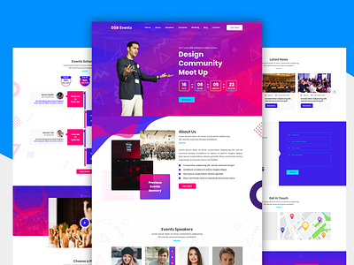 Conference & Events Landing Page adobe photoshop branding conference design events landing page design typography ui ux website website design website ui design