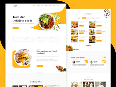 Restaurant Website Template landing page design restaurant restaurant design restaurant website ui ux web ui website design