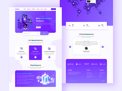 Web Hosting Landing Page Design