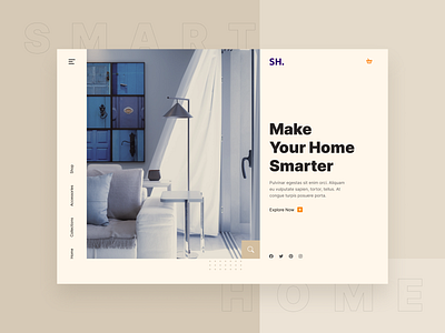 Modern Smart Home Website ui