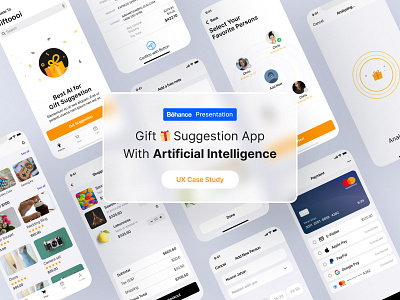 Gift Suggestion App with Artificial Intelligence 2022 design trend ai app artificial intelligence design mobile app trend2022 trendy design ui uiux ux