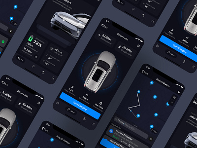 Mobile App for EV (Electric Vehicle) Charging Solution branding car carging car charging charging car design electric electric car electric vehicle elon musk ev mobile app tesla trend 2022 trendy design typography ui ux