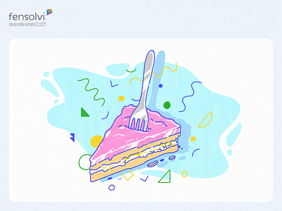 Fensolvi – Little a Little Longer Content Hub Illustrations blue cake handwritten illustration playful yellow