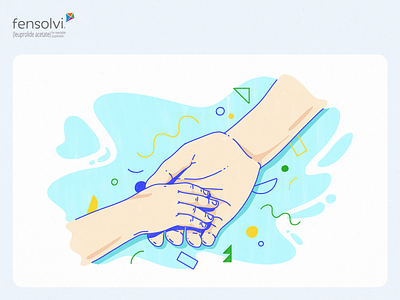 Fensolvi – Little a Little Longer Content Hub Illustrations blue character children hands handwritten illustration parents playful
