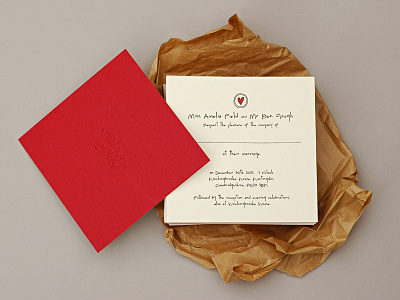 Ben and Amelia Letterpress Wedding Invites