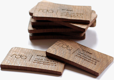 rda business cards business card cards engraved etched laser wood wooden