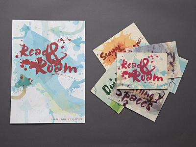 OUP - Read & Roam campaign colours handscripted oup pastel postcards poster read and roam script vibrant watercolour