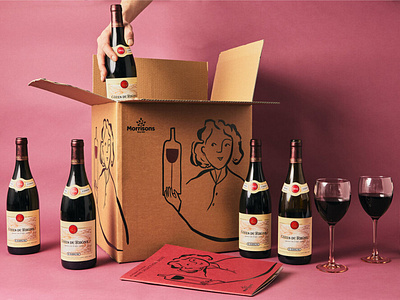 Morrisons Festive Wine Mailer  x Fay Troote