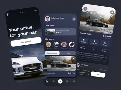 Used Car Marketplace android app app interaction car interaction interface ios marketplace mobile mobile app online payment second hand shopping tutorial video