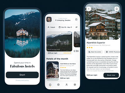 Hotel Booking App android app app design app interaction booking booking app calendar design hotel interaction interface ios mobile app mobile ui rent ui ux