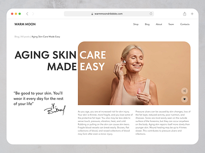 Body care shop / Blog article