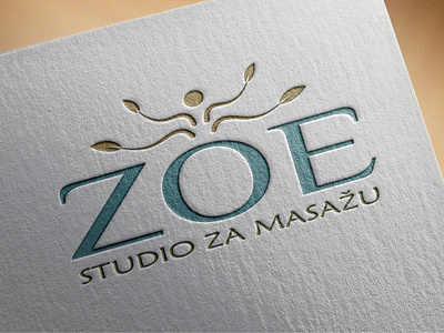 Logo design for Zoe Massage Studio app branding design graphicdesign illustration illustrator logo massage mockup photoshop typography vector