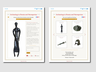 Archaeology in Bosnia and Herzegovina app archaeology artifacts design typography ux uxui web web development webdesign website website template