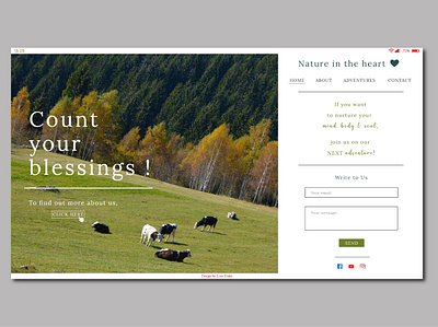 Nature in the heart app branding design typography uxui web web development webdesign website website template